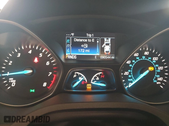 2015 Ford Escape SE with VIN 1FMCU9GX2FUB49175, listed as a Copart auction lot 54582125 with 90,544 mi miles and Salvage Title. Bid and sale history available at DreamBid. Image 9.