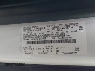2017 Ford Transit XL с VIN 1FBZX2ZM2HKB13862, выставлен на аукционе IAAI как лот 42248396 с пробегом 160 798 миль миль и . История ставок и продаж доступна на DreamBid. Изображение 9.