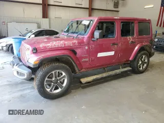 2022 Jeep Wrangler Unlimited Sahara z VIN 1C4HJXEN0NW106045, wystawiony jako Copart lot #52383455 z przebiegiem 104 937 mil mil oraz Szkoda całkowita • Salvage title. Historia ofert i sprzedaży dostępna na DreamBid. Obrazek 1.