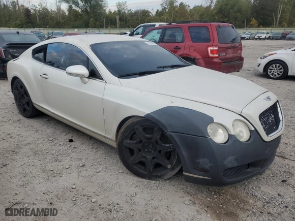 2007 Bentley Continental GT with VIN SCBCR73W77C040583, listed as a Copart auction lot 72127694 with 0 mi miles and Clean Title. Bid and sale history available at carsss.com. Image 4.