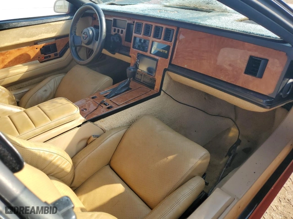 1987 Chevrolet Corvette with VIN 1G1YY3187H5124758, listed as a Copart auction lot 68829344 with 0 mi miles and Non Repairable. Bid and sale history available at carsss.com. Image 8.