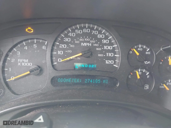 2005 Chevrolet Silverado 1500 LS with VIN 2GCEK13T551156428, listed as a IAAI auction lot 41731983 with 274,185 mi miles. Bid and sale history available at carsss.com. Image 7.