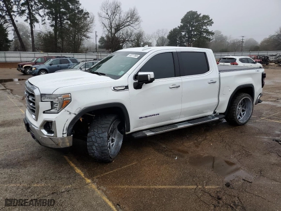 2019 GMC Sierra 1500 SLT with VIN 1GTU9DED6KZ167889, listed as a Copart auction lot 43217965 with 47,417 mi miles and Salvage Title. Bid and sale history available at carsss.com. Image 1.