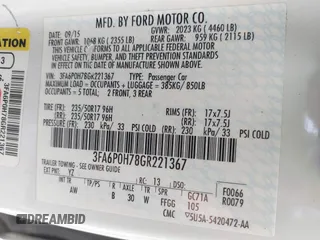2016 Ford Fusion SE с VIN 3FA6P0H78GR221367, выставлен на аукционе IAAI как лот 42243871 с пробегом 126 962 миль миль и . История ставок и продаж доступна на DreamBid. Изображение 9.
