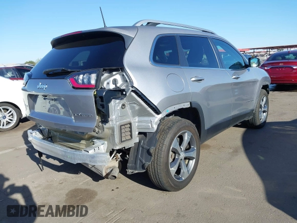 2019 Jeep Cherokee Limited with VIN 1C4PJMDN4KD178921, listed as a IAAI auction lot 41792423 with 81,616 mi miles and . Bid and sale history available at carsss.com. Image 4.