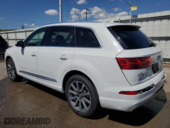 2019 Audi Q7 Premium Plus with VIN WA1LHAF75KD025255, listed as a Copart auction lot 56033515 with 54,985 mi miles and Salvage title. Bid and sale history available at DreamBid. Image 2.