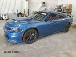 2021 Dodge Charger GT with VIN 2C3CDXHG0MH633356, listed as a Copart auction lot 53701615 with 56,638 mi miles and Salvage Title. Bid and sale history available at DreamBid. Image 1.
