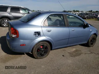 2006 Chevrolet Aveo LT with VIN KL1TG56676B528995, listed as a Copart auction lot 53152405 with 212,956 mi miles and Salvage title. Bid and sale history available at DreamBid. Image 3.