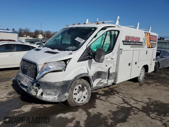2021 Ford Transit with VIN 1FDBW5P83MKA16280, listed as a Copart auction lot 41982805 with 54,017 mi miles and Salvage Title. Bid and sale history available at DreamBid. Image 1.