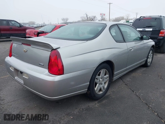 2007 Chevrolet Monte Carlo LT with VIN 2G1WK15K179274692, listed as a IAAI auction lot 41518876 with 200,280 mi miles. Bid and sale history available at carsss.com. Image 4.