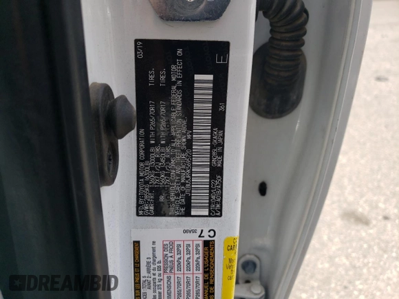 2019 Toyota 4Runner SR5 with VIN JTEBU5JR9K5695720, listed as a Copart auction lot 60170145 with Not provided miles and Salvage title. Bid and sale history available at DreamBid. Image 12.