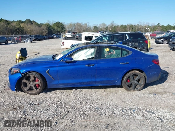 2019 Genesis G70 Advanced with VIN KMTG34LE7KU027701, listed as a IAAI auction lot 41884492 with 60,795 mi miles and . Bid and sale history available at DreamBid. Image 14.