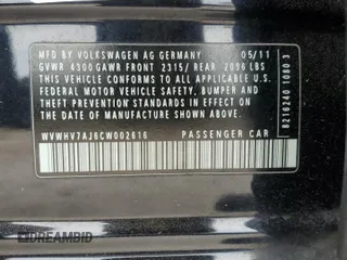 2012 Volkswagen Golf GTI Autobahn z VIN WVWHV7AJ6CW002616, wystawiony jako Copart lot #59335815 z przebiegiem 137 497 mil mil oraz Szkoda całkowita • Salvage title. Historia ofert i sprzedaży dostępna na DreamBid. Obrazek 12.