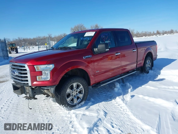 2016 Ford F-150 XLT with VIN 1FTFW1EG1GKD16719, listed as a IAAI auction lot 41494417 with 124,063 mi miles. Bid and sale history available at carsss.com. Image 2.