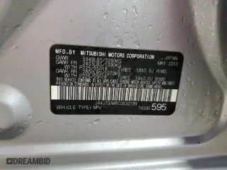 2012 Mitsubishi Outlander SE with VIN JA4JT3AW6CU032085, listed as a Copart auction lot 50699525 with 161,011 mi miles and Clean Title. Bid and sale history available at carsss.com. Image 12.