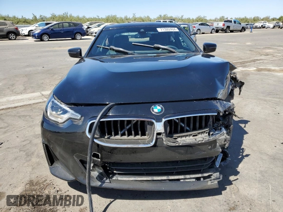 2023 BMW 2 Series 230i with VIN 3MW23CM05P8D12873, listed as a Copart auction lot 71322464 with 24,454 mi miles and Salvage Title. Bid and sale history available at carsss.com. Image 5.