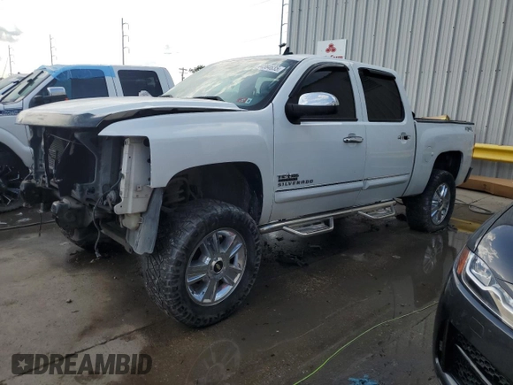 2013 Chevrolet Silverado 1500 LT with VIN 3GCPKSE79DG114204, listed as a Copart auction lot 44384635 with 223,506 mi miles and Salvage Title. Bid and sale history available at DreamBid. Image 1.