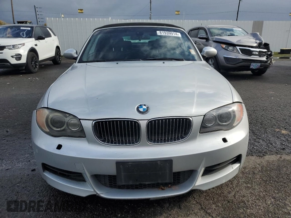 2008 BMW 1 Series 135i with VIN WBAUN93528VF55237, listed as a Copart auction lot 81939914 with 109,031 mi miles and Salvage title. Bid and sale history available at DreamBid. Image 5.
