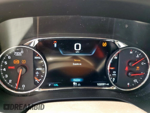 2017 GMC Acadia Denali with VIN 1GKKNPLS8HZ327113, listed as a Copart auction lot 58431595 with 102,061 mi miles and Salvage title. Bid and sale history available at DreamBid. Image 9.