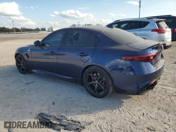 2017 Alfa Romeo Giulia with VIN ZARFAEAV8H7520339, listed as a Copart auction lot 44591745 with 70,994 mi miles and Salvage title. Bid and sale history available at DreamBid. Image 2.