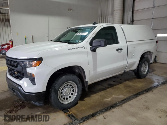 2023 Chevrolet Silverado 1500 Work Truck with VIN 3GCNAAEK1PG346647, listed as a Copart auction lot 51811815 with 112,611 mi miles and Clean Title. Bid and sale history available at carsss.com. Image 1.
