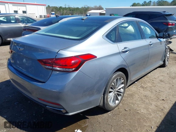 2017 Genesis G80 3.8L with VIN KMHGN4JE1HU195673, listed as a IAAI auction lot 41848806 with 147,327 mi miles. Bid and sale history available at carsss.com. Image 4.