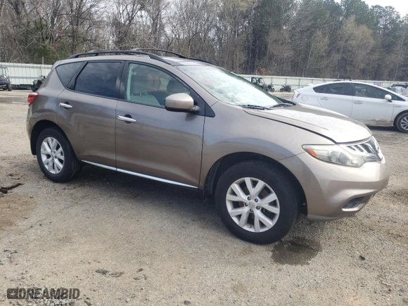 2012 Nissan Murano S with VIN JN8AZ1MU3CW103738, listed as a Copart auction lot 45123245 with 206,387 mi miles and Salvage Title. Bid and sale history available at carsss.com. Image 4.