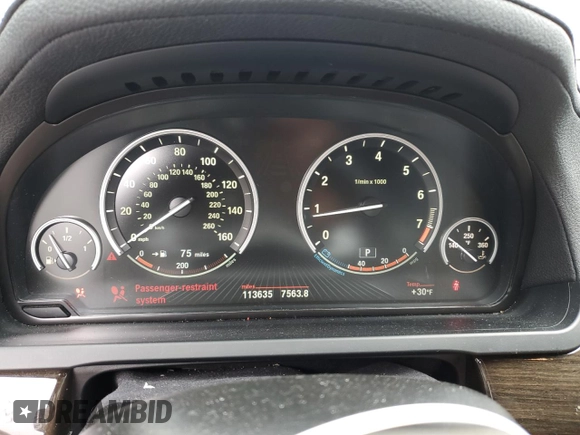 2013 BMW 7 Series 750i xDrive z VIN WBAYB6C56DD223727, wystawiony jako Copart lot #45298235 z przebiegiem 113 635 mil mil oraz Szkoda całkowita • Salvage title. Historia ofert i sprzedaży dostępna na DreamBid. Obrazek 9.