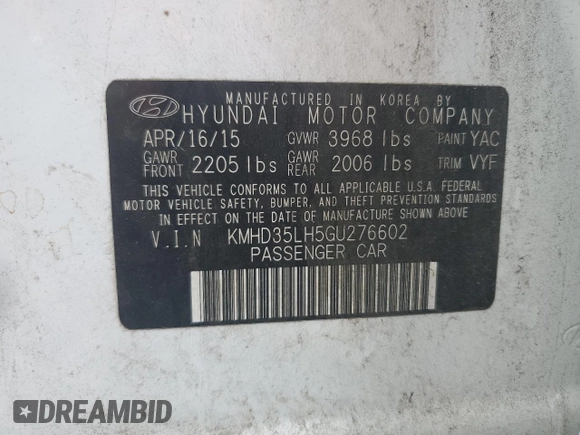 2016 Hyundai Elantra GT with VIN KMHD35LH5GU276602, listed as a Copart auction lot 44883575 with 127,104 mi miles and Clean Title. Bid and sale history available at carsss.com. Image 12.