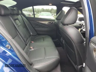 2020 Infiniti Q50 Red Sport 400 with VIN JN1FV7AR6LM660075, listed as a Copart auction lot 48220405 with 56,282 mi miles and Salvage Title. Bid and sale history available at carsss.com. Image 10.