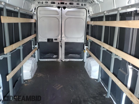 2023 Ram ProMaster Cargo with VIN 3C6LRVDG7PE524438, listed as a Copart auction lot 55186355 with 19,447 mi miles and Salvage Title. Bid and sale history available at carsss.com. Image 10.