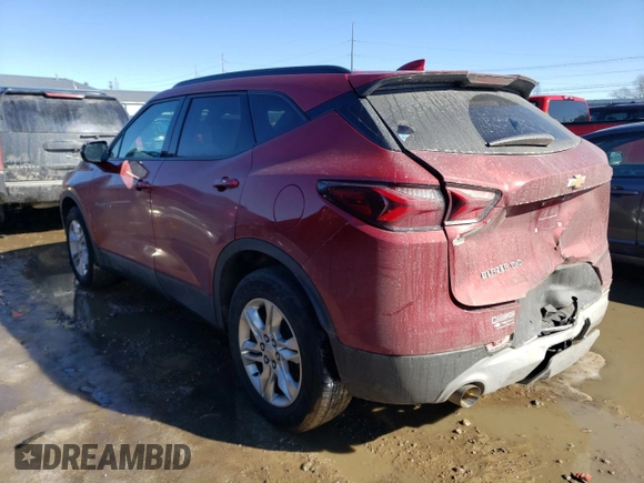 2021 Chevrolet Blazer LT z VIN 3GNKBJRS2MS507372, wystawiony jako Copart lot #45866645 z przebiegiem 62 212 mil mil oraz Szkoda całkowita • Salvage title. Historia ofert i sprzedaży dostępna na DreamBid. Obrazek 2.
