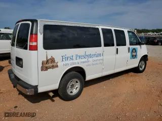 2012 Chevrolet Express Passenger 1LT with VIN 1GAZG1FG4C1190180, listed as a Copart auction lot 60436354 with 58,412 mi miles and Salvage Title. Bid and sale history available at carsss.com. Image 3.