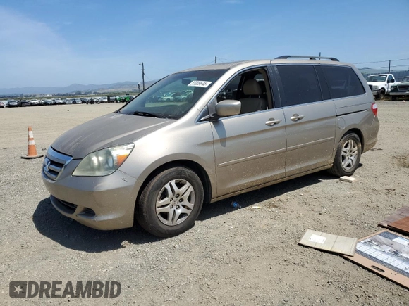 2005 Honda Odyssey EX-L with VIN 5FNRL38665B064836, listed as a Copart auction lot 55009645 with 223,655 mi miles and Clean Title. Bid and sale history available at carsss.com. Image 1.