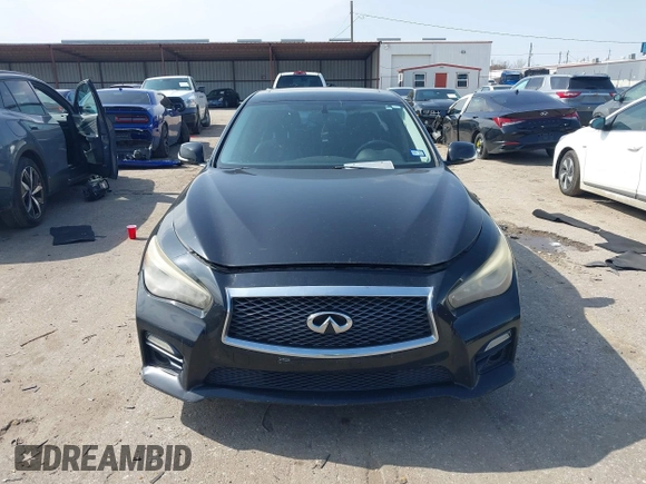 2014 Infiniti Q50 Hybrid Sport with VIN JN1AV7AP7EM691444, listed as a IAAI auction lot 41564726 with 128,834 mi miles and . Bid and sale history available at DreamBid. Image 13.