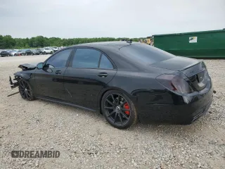 2018 Mercedes-Benz S 63 AMG with VIN WDDUG8JB8JA376474, listed as a Copart auction lot 55487394 with 57,490 mi miles and Salvage Title. Bid and sale history available at DreamBid. Image 2.