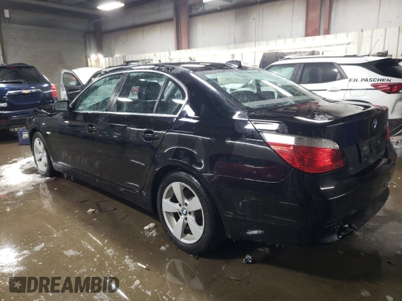 2007 BMW 5 Series 530xi with VIN WBANF73597CU25081, listed as a Copart auction lot 45672795 with 76,894 mi miles and Salvage Title. Bid and sale history available at carsss.com. Image 2.