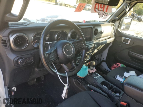 2021 Jeep Gladiator Willys with VIN 1C6HJTAG7ML557920, listed as a Copart auction lot 75614284 with 17,223 mi miles and Salvage title. Bid and sale history available at DreamBid. Image 8.