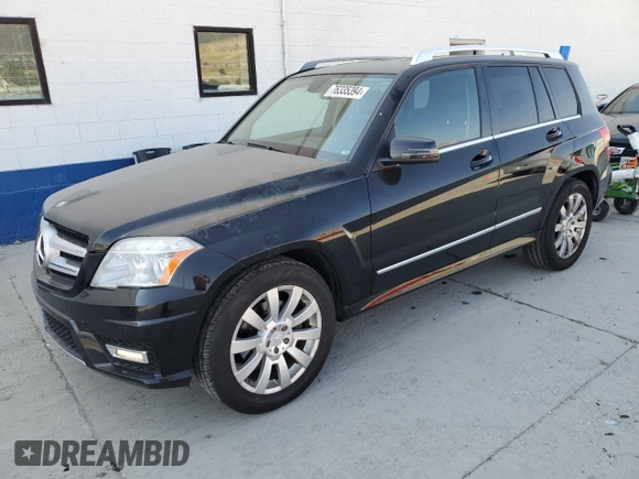 2012 Mercedes-Benz GLK 350 with VIN WDCGG8HB2CF867328, listed as a Copart auction lot 76335394 with 145,828 mi miles and Salvage Title. Bid and sale history available at DreamBid. Image 1.