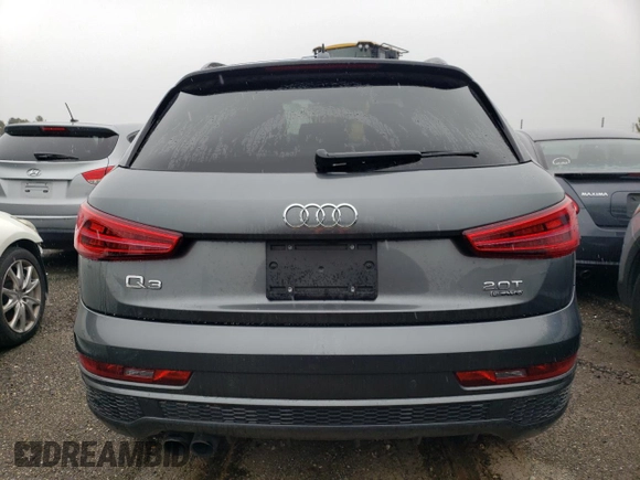 2018 Audi Q3 Premium Plus with VIN WA1JCCFS9JR007624, listed as a Copart auction lot 42453633 with 0 mi miles. Bid and sale history available at carsss.com. Image 6.