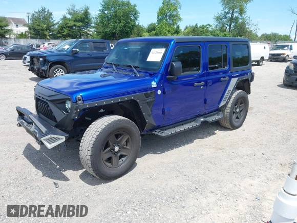 2019 Jeep Wrangler Unlimited Sport Altitude with VIN 1C4HJXDG2KW532866, listed as a IAAI auction lot 42320008 with 66,316 mi miles and . Bid and sale history available at DreamBid. Image 20.