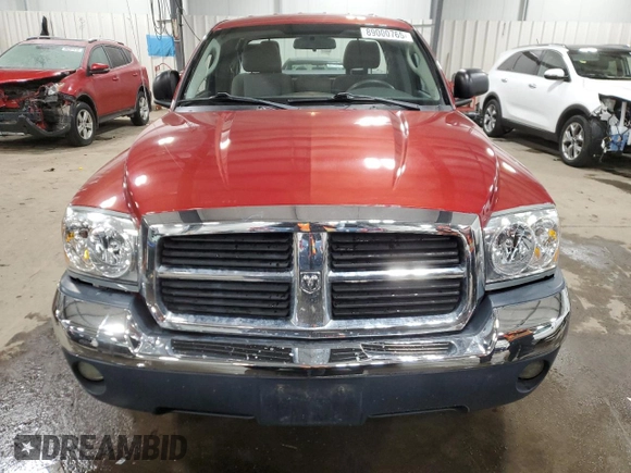 2006 Dodge Dakota SLT with VIN 1D7HW42NX6S717803, listed as a Copart auction lot 89000765 with 139,556 mi miles and Salvage Title. Bid and sale history available at carsss.com. Image 5.