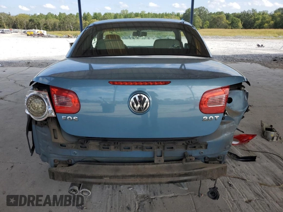 2007 Volkswagen Eos 2.0T with VIN WVWDA71FX7V044241, listed as a Copart auction lot 71100934 with 155,308 mi miles and Salvage Title. Bid and sale history available at DreamBid. Image 6.