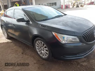 2014 Buick LaCrosse Leather with VIN 1G4GB5G39EF288087, listed as a IAAI auction lot 41897156 with 156,413 mi miles. Bid and sale history available at carsss.com. Image 1.