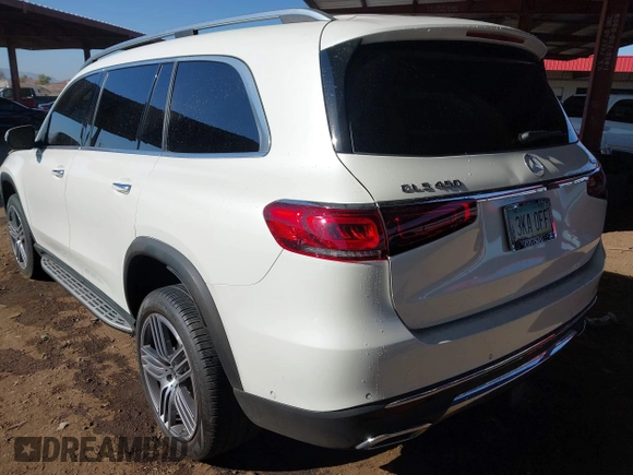 2022 Mercedes-Benz GLS with VIN 4JGFF5KEXNA626067, listed as a IAAI auction lot 41372495 with 44,013 mi miles. Bid and sale history available at carsss.com. Image 3.