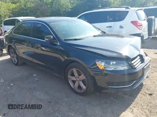 2013 Volkswagen Passat SE with VIN 1VWBP7A36DC052207, listed as a IAAI auction lot 42222507 with 202,391 mi miles and . Bid and sale history available at DreamBid. Image 1.