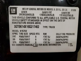 2006 GMC Sierra 1500 with VIN 3GTEK14X16G217462, listed as a Copart auction lot 43579835 with 238,780 mi miles and Clean Title. Bid and sale history available at DreamBid. Image 12.
