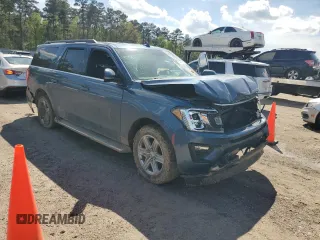 2018 Ford Expedition Max XLT with VIN 1FMJK1HTXJEA65442, listed as a Copart auction lot 50409205 with 136,100 mi miles and Salvage Title. Bid and sale history available at DreamBid. Image 4.