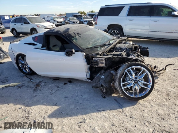 2019 Chevrolet Corvette 2LT with VIN 1G1YD2D73K5103244, listed as a Copart auction lot 82035214 with 0 mi miles and Non Repairable. Bid and sale history available at carsss.com. Image 4.