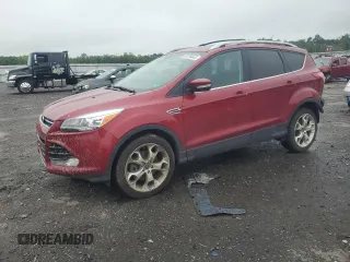 2013 Ford Escape Titanium with VIN 1FMCU9J90DUA77108, listed as a Copart auction lot 60799445 with 63,385 mi miles and Salvage title. Bid and sale history available at DreamBid. Image 1.